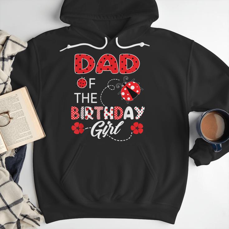 Dad Of The Birthday Girl Family Ladybug Birthday Men Hoodie