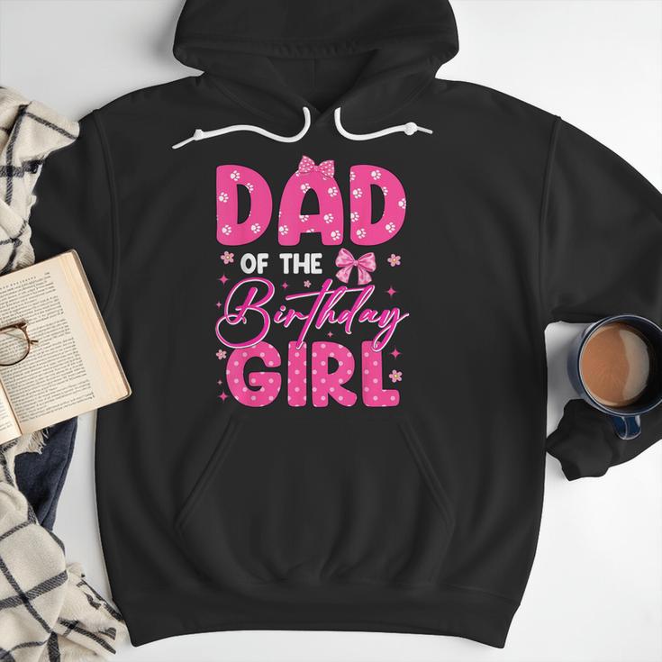 Dad Of The Birthday Girl Pink Bow Birthday Girl Family Men Hoodie Dad Of The Birthday Girl Pink Bow Birthday Girl Family Men Hoodie