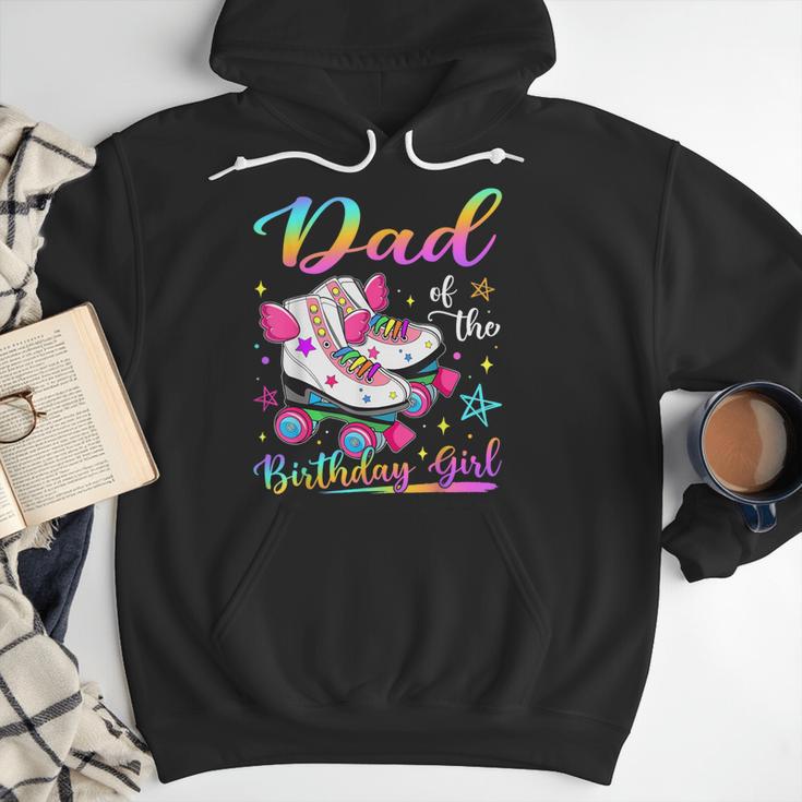 Dad Of The Birthday Girl Rolling Skate Family Matching Men Hoodie