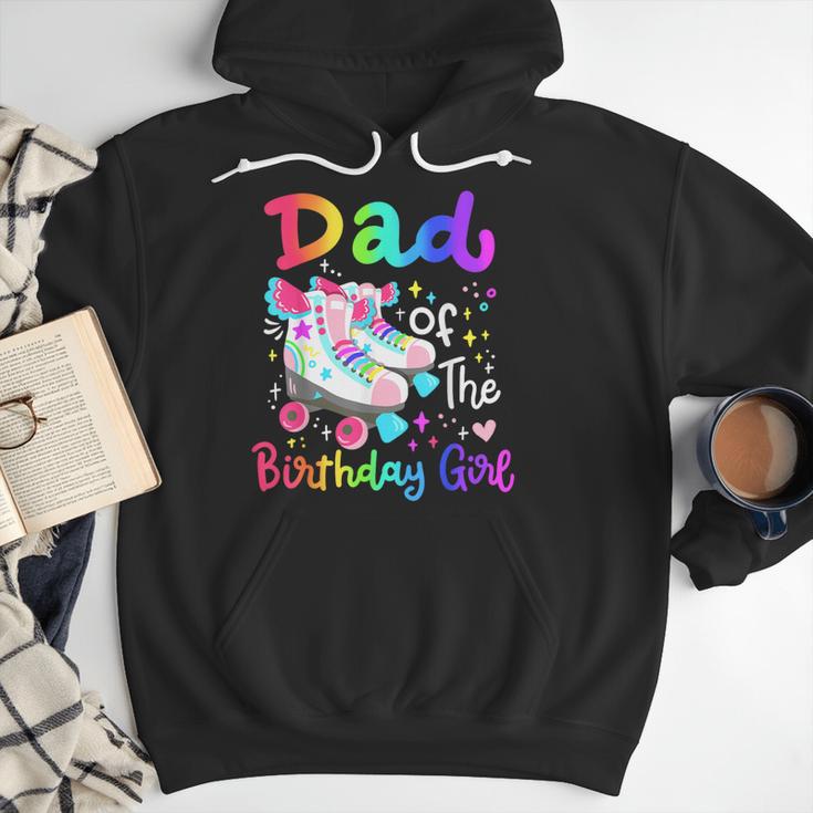 Dad Of The Birthday Girl Skater Roller Skate Family Party Men Hoodie