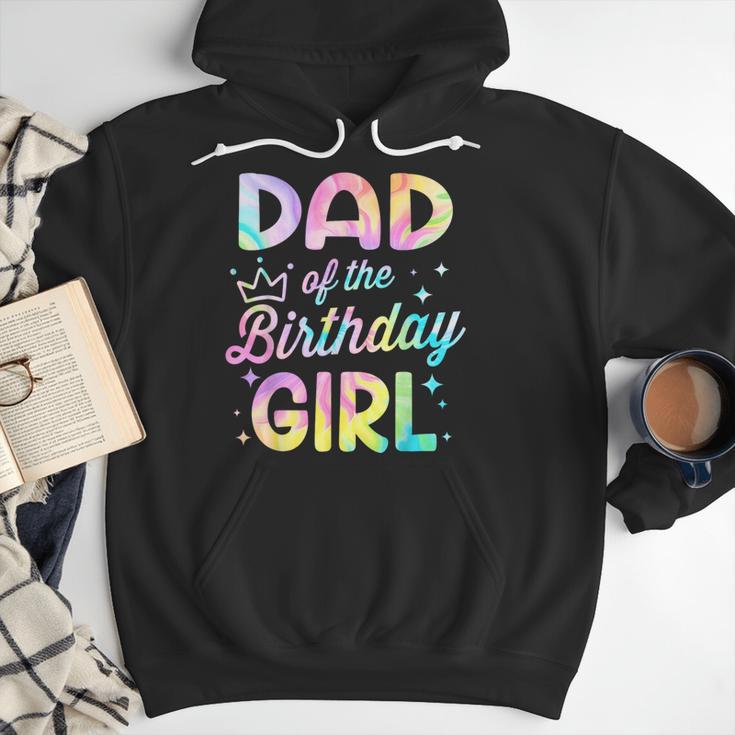 Dad Of The Birthday Girl Tie Dye Girl Bday Party Men Hoodie