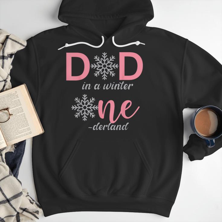 Dad Of The Birthday For Girl Winter Onederland 1st Birthday Men Hoodie