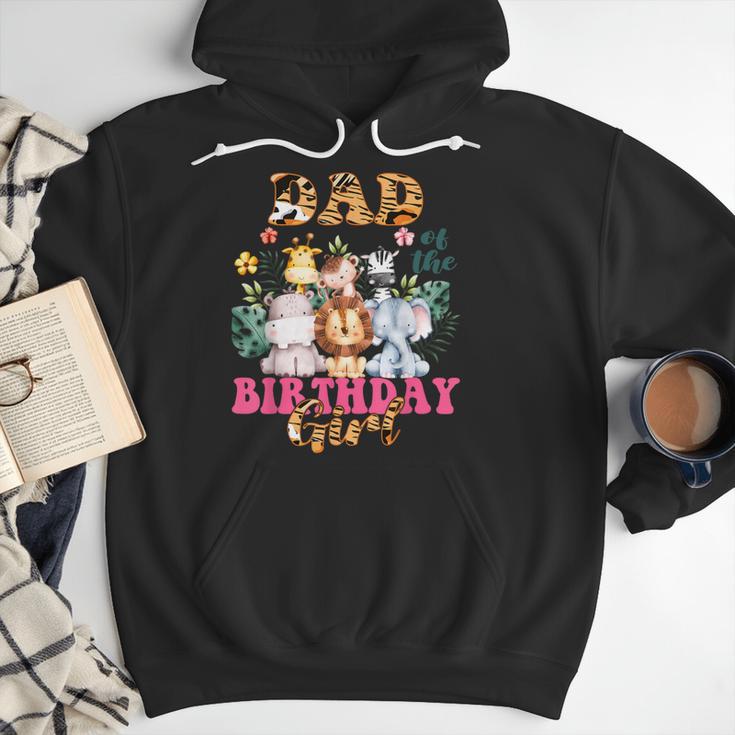 Dad Of The Birthday Girl Zoo Theme Animal Party Safari Cool Men Hoodie