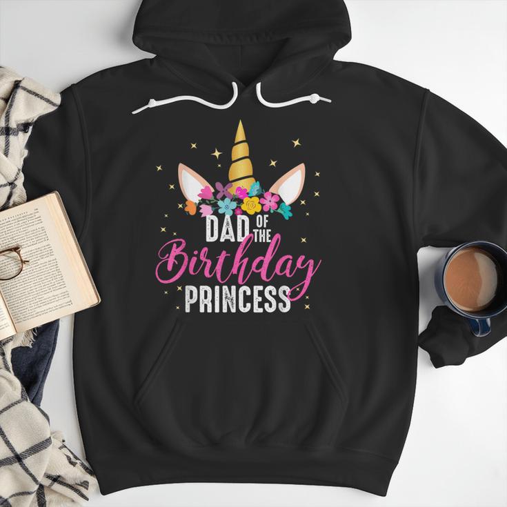 Dad Of The Birthday Princess Father Unicorn Birthday Men Hoodie