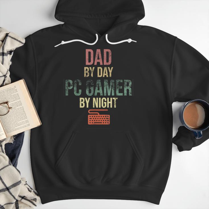 Dad By Day PC Gamer By Night For Gaming Dads Men Hoodie