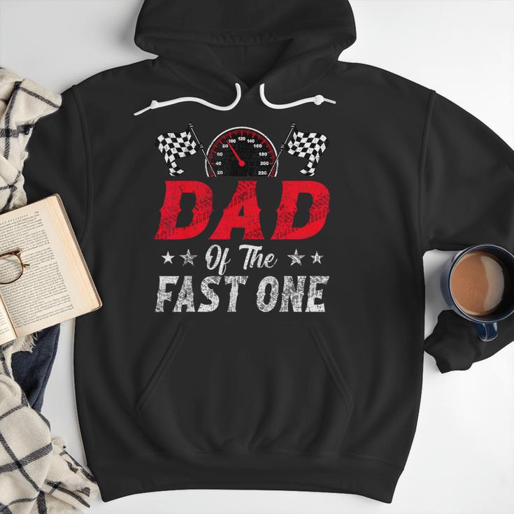 Dad Of The Fast One 1st Birthday Racing Car Family Men Hoodie