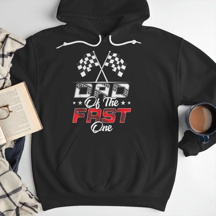 Dad Of The Fast One First Birthday Racing Car Family Men Hoodie Dad Of The Fast One First Birthday Racing Car Family Men Hoodie