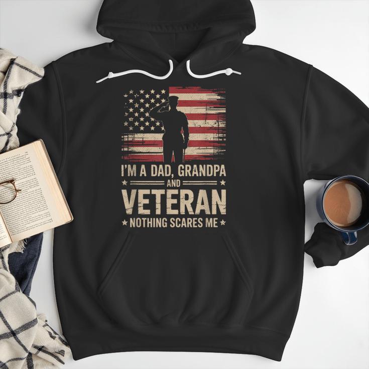 Im A Dad Grandpa And A Veteran Nothing Scares Me Veteran Men Hoodie Im A Dad Grandpa And A Veteran Nothing Scares Me Veteran Men Hoodie