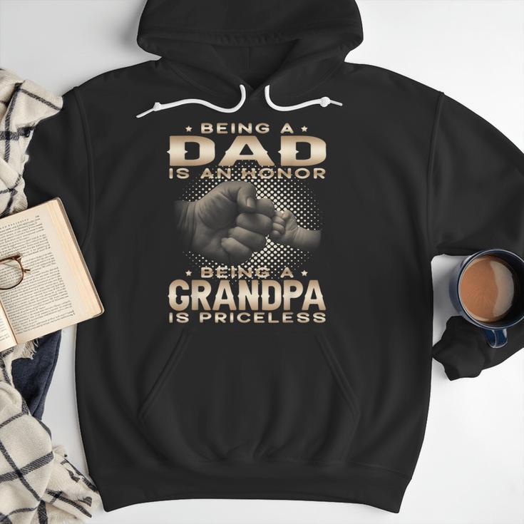 Being a Dad Is An Honor Grandpa Is Priceless Fathers Day Men Hoodie