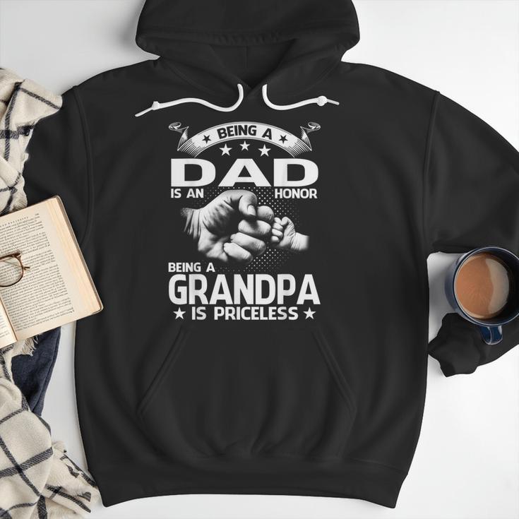 Being A Dad Is An Honor Being A Grandpa Is Priceless Men Hoodie