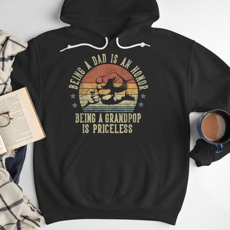 Being A Dad Is An Honor Being Grandpop Is Priceless Grandpop Men Hoodie