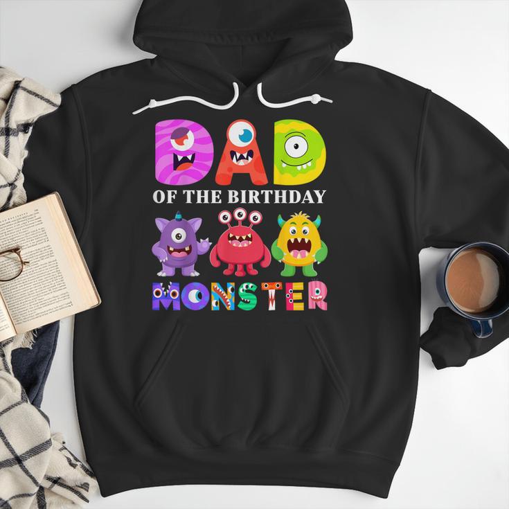 Dad Little Monster Kids 1st Birthday Party Family Monster Small Men Hoodie
