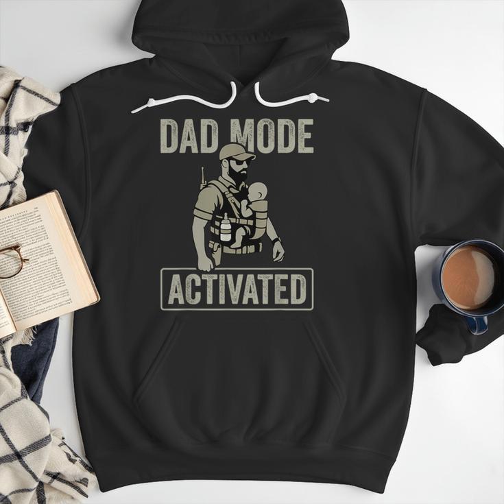 Dad Mode Activated Tactical Baby Carrier Military Father Men Hoodie