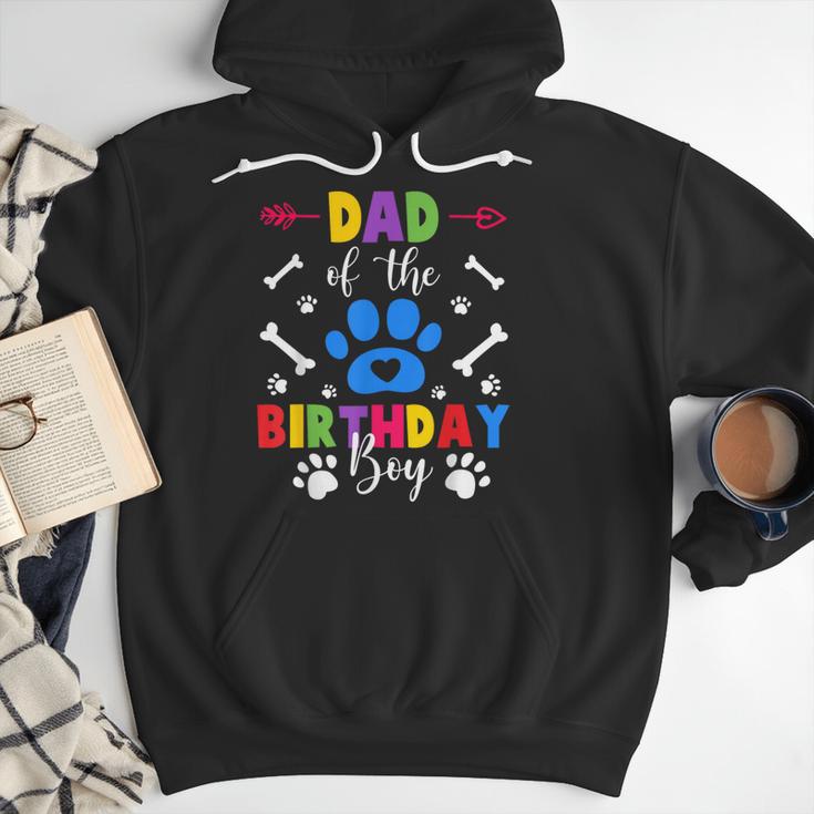Dad And Mom Of The Birthday Boy Dog Paw Family Matching Men Hoodie