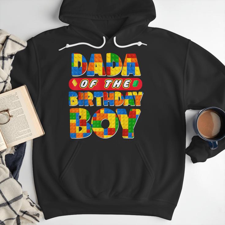 Dad And Mom Dada Birthday Boy Building Bricks Family Party Men Hoodie