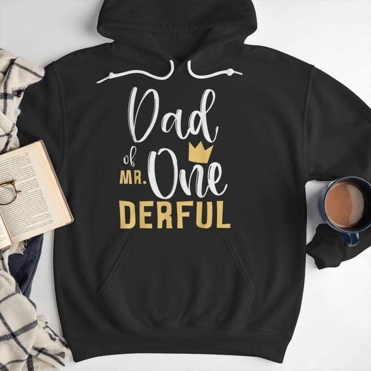 Dad Of Mr Onederful 1st Birthday First One-Derful Matching Men Hoodie