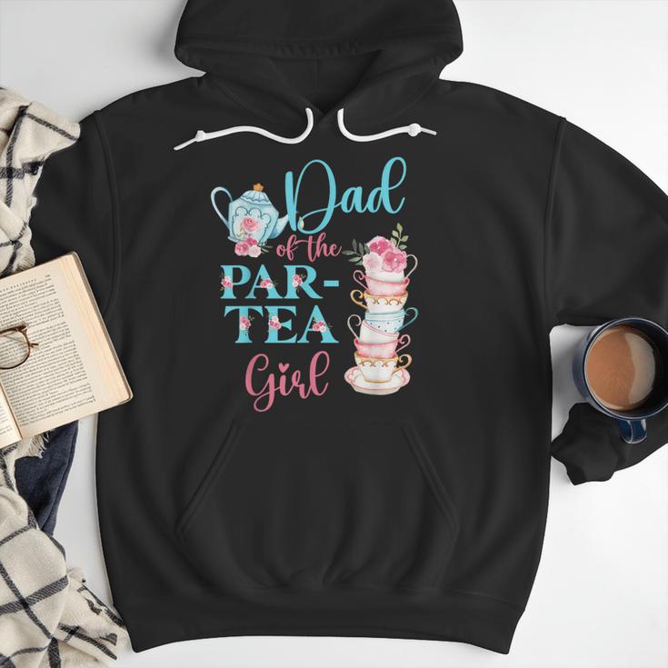 Dad Of The Par-Tea Girl Floral Tea Party Birthday Family Men Hoodie