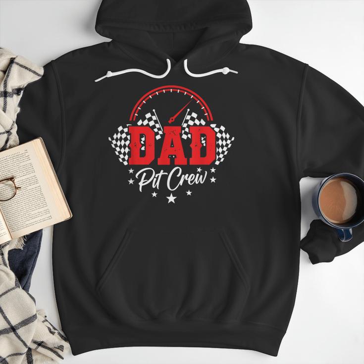 Dad Pit Crew Birthday Party Race Car Racing Family Matching Men Hoodie