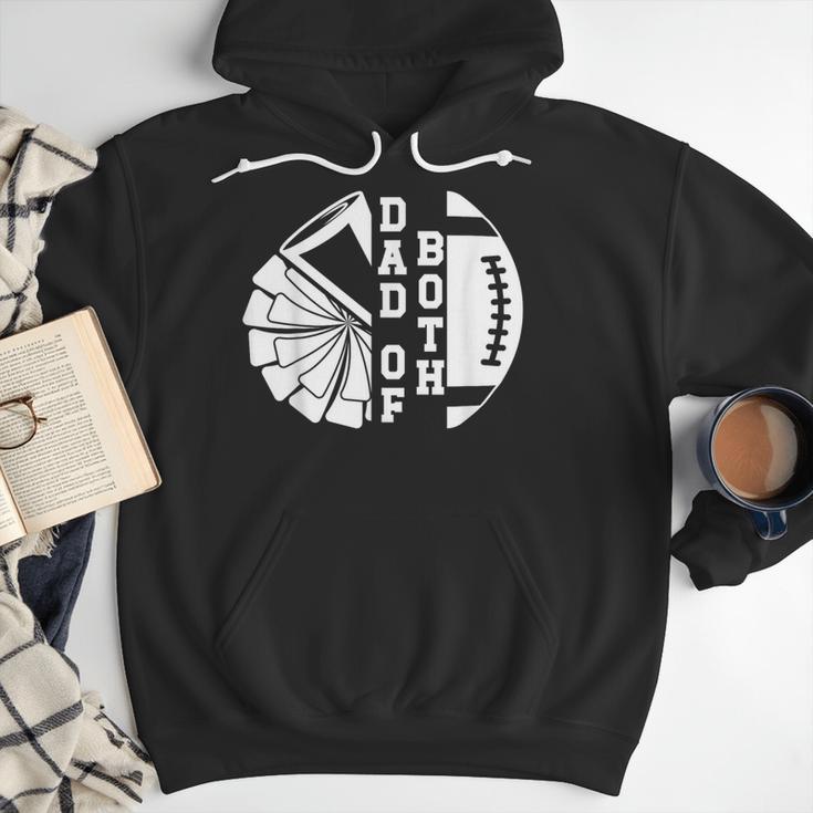 Dad Of Both Proud Football And Cheer Dad Men Hoodie