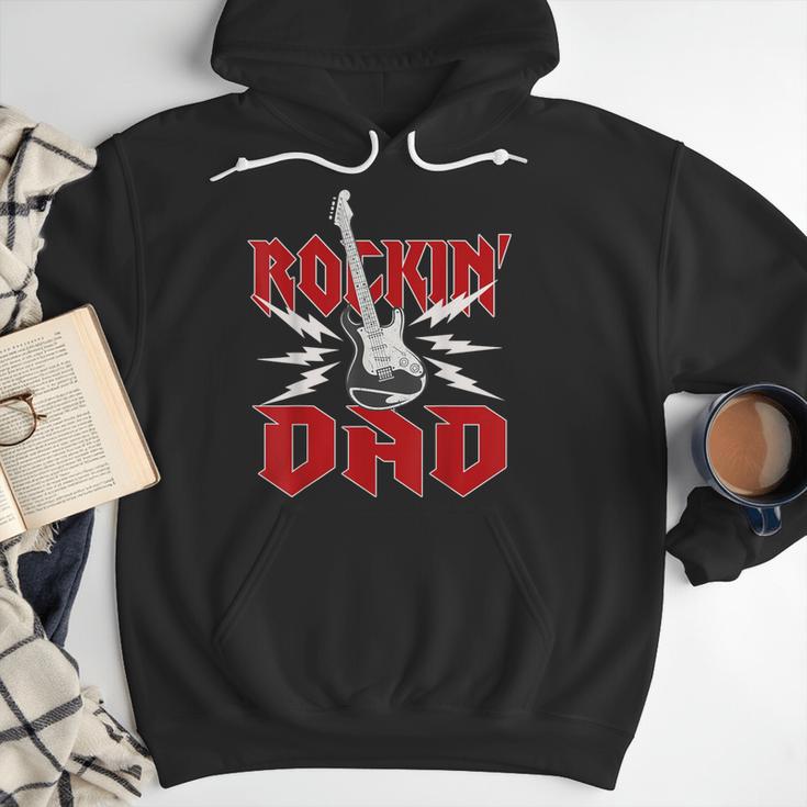 Dad Rockin One Birthday Family Matching Rock Guitar Men Hoodie Dad Rockin One Birthday Family Matching Rock Guitar Men Hoodie