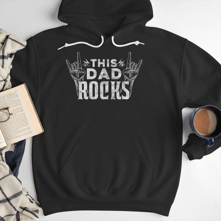This Dad Rocks Rock n Roll Heavy Metal Fathers Day T-Shirt Men Hoodie