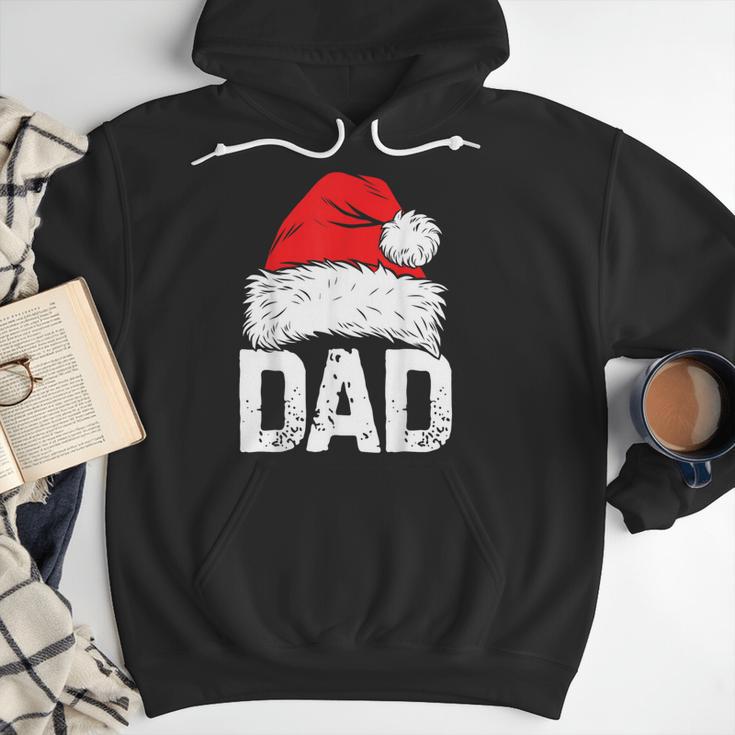 Dad Santa Christmas Family Matching Pajamas Papa Xmas Father Short Sleeve Men Hoodie