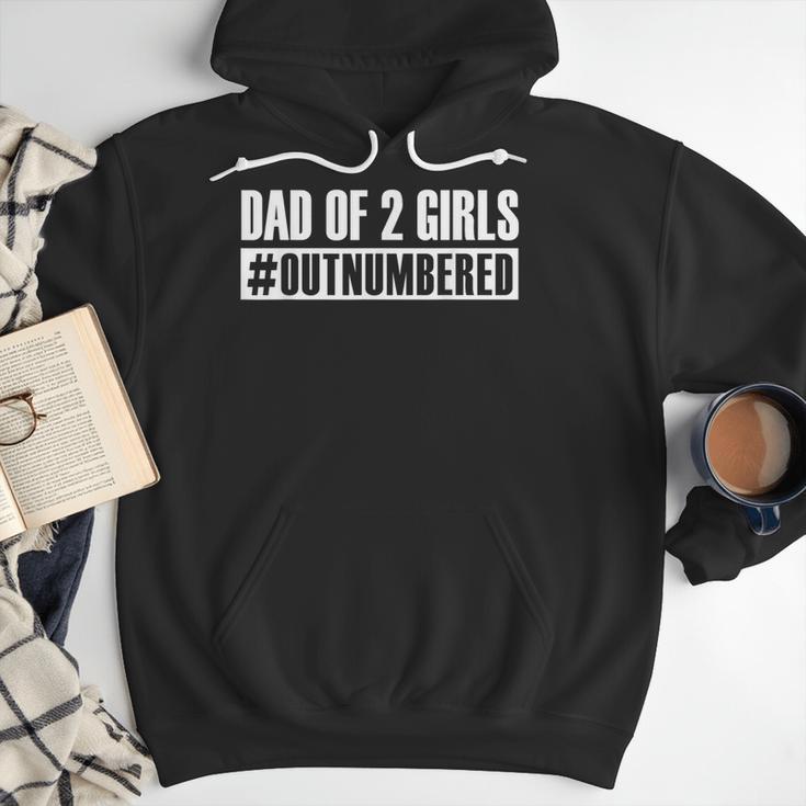 Dad Shirt Dad Of 2 Girls Outnumbered For Men Awesome Men Hoodie