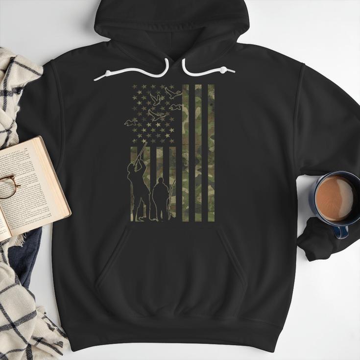 Dad And Son Duck Hunting Father And Son Matching Hunting Men Hoodie