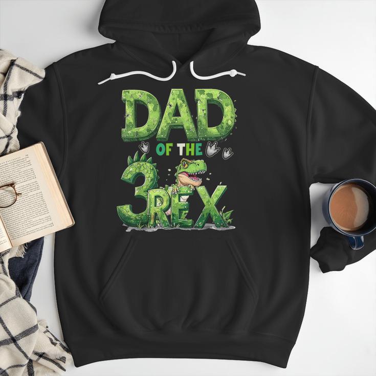 Dad Of The Three Rex Birthday Boy Dinosaur Family Matching Men Hoodie