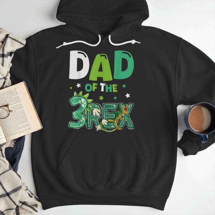 Dad Of The Three Rex Birthday Dinosaur Family Matching Men Hoodie