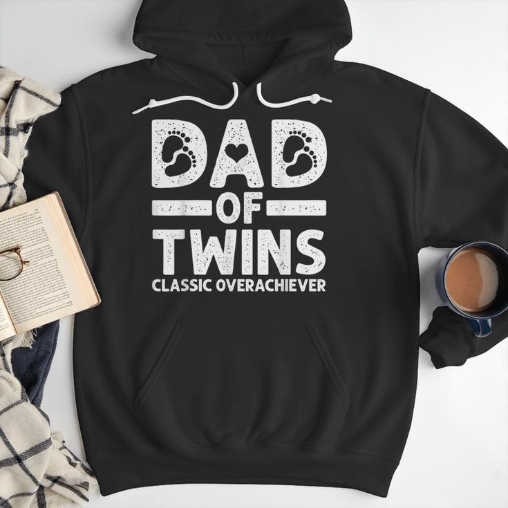 Dad Of Twins Classic Overachiever Cool Twin Dad Men Hoodie
