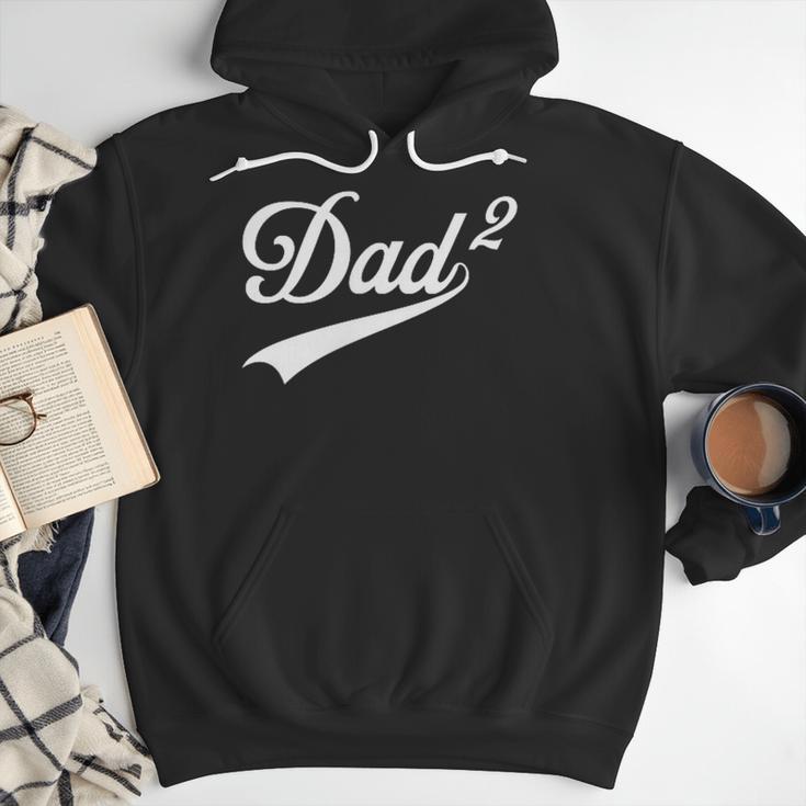 Dad Of Two Promoted For The Second Time Daddy Squared Men Hoodie