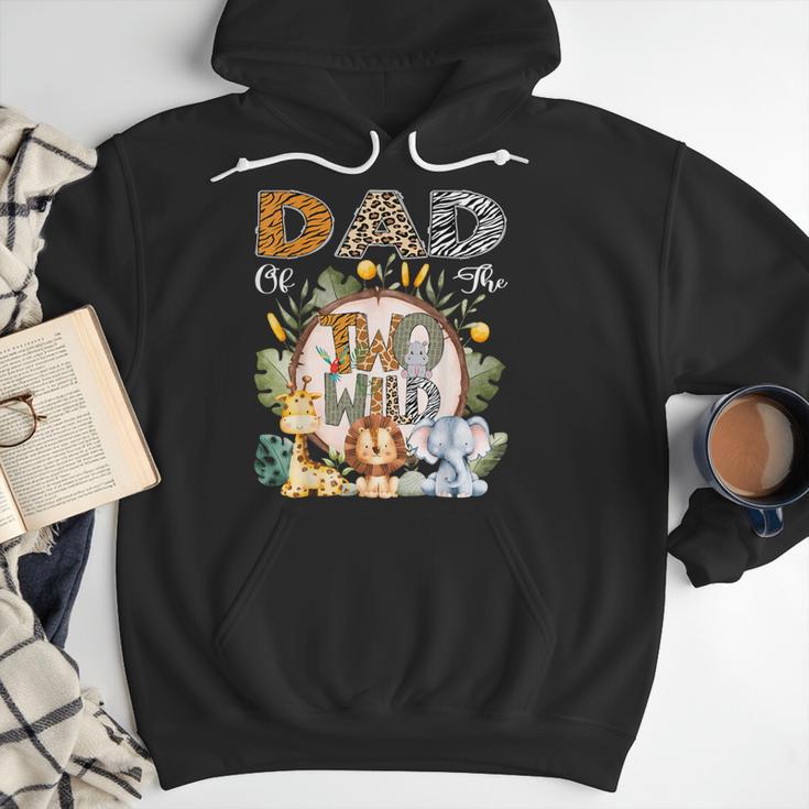 Dad Of The Two Wild Animal Safari 2Nd Birthday Party Men Hoodie