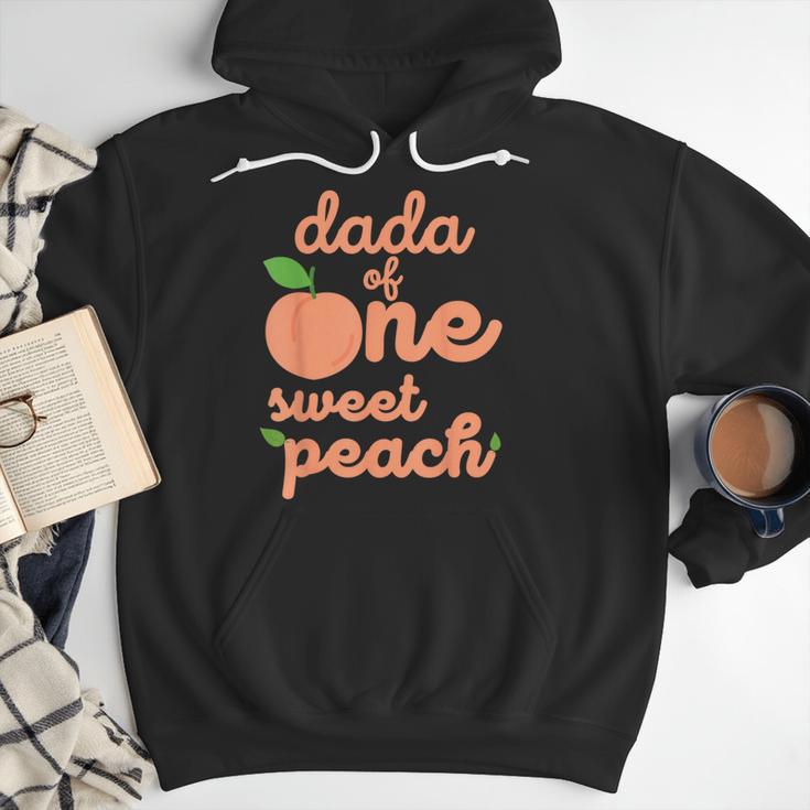 Dada Dad First Birthday One Sweet Peach Bday Family Matching Men Hoodie