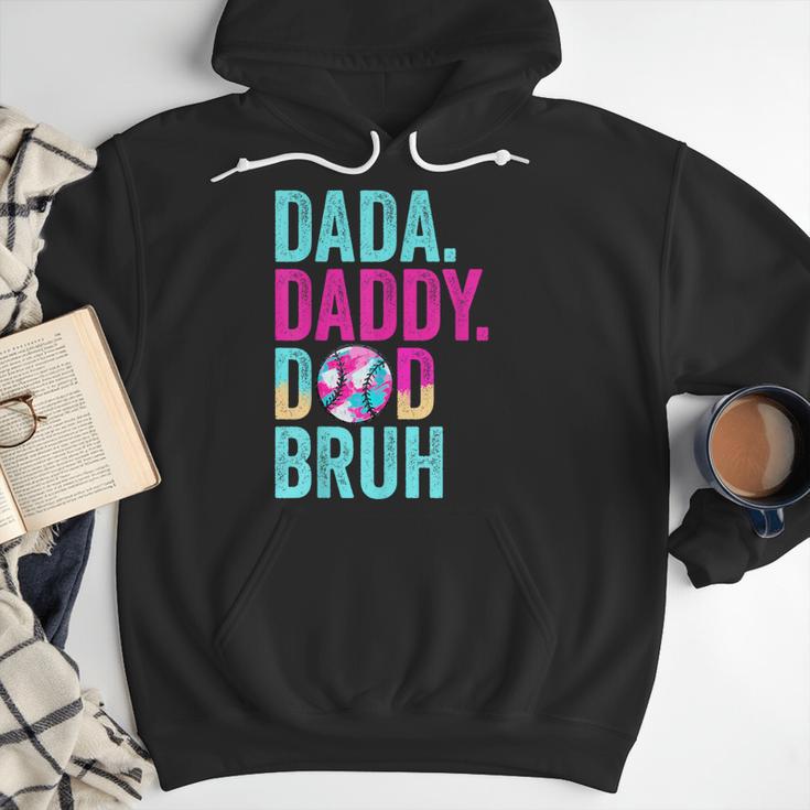 Dada Daddy Dad Bruh Baseball Drip Ice Cream Dad Bruh Men Hoodie