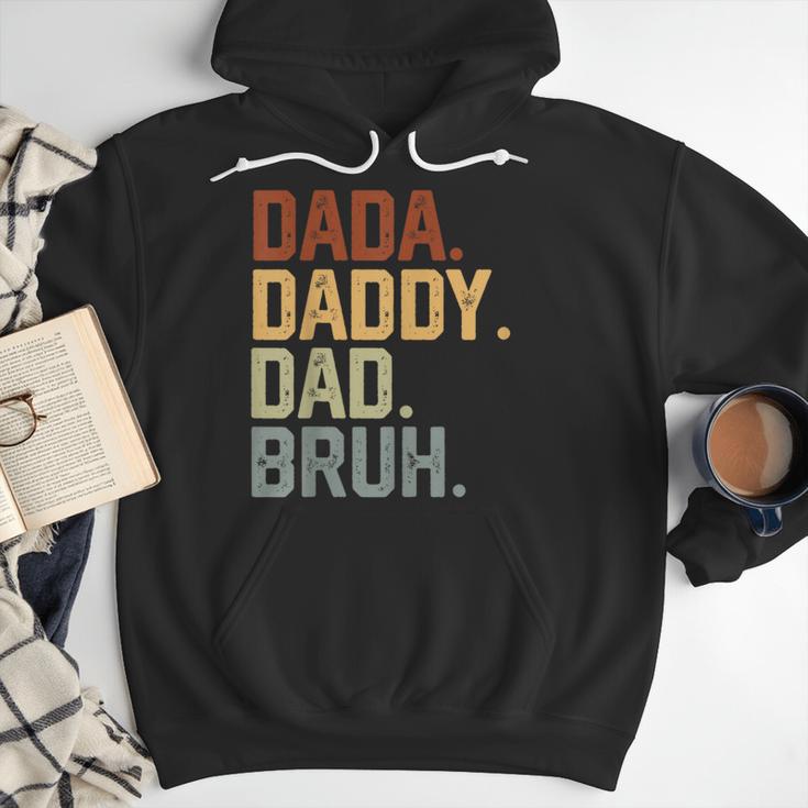 Dada Daddy Dad Bruh Retro Vintage Fathers Day Vintage Men Hoodie