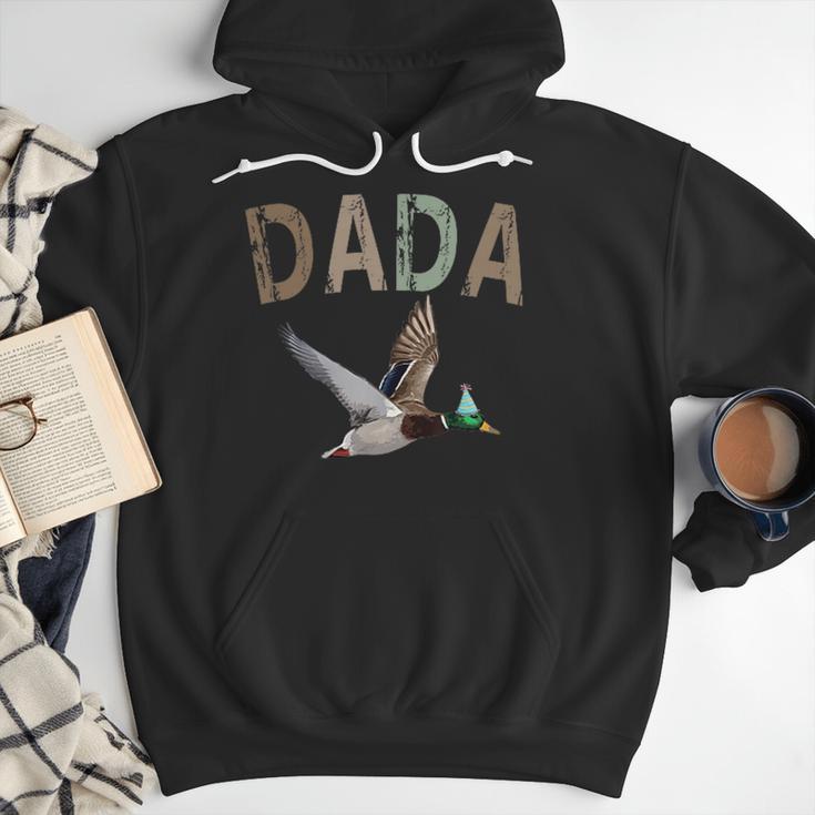 Dada Duck Hunting One Lucky Duck 1st Birthday Family Party Men Hoodie