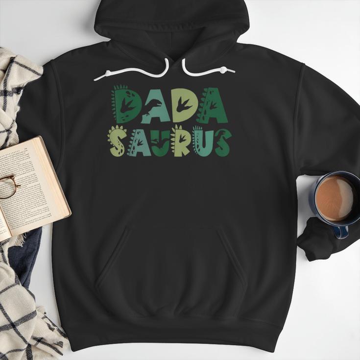Dada Saurus Dad Dinosaur Three Rex Birthday Boy Girl Family Men Hoodie
