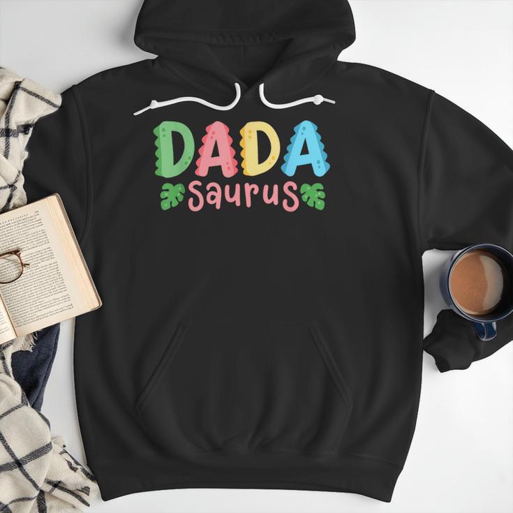 Dada Saurus Kids Dinosaur Birthday Party Family Matching Men Hoodie