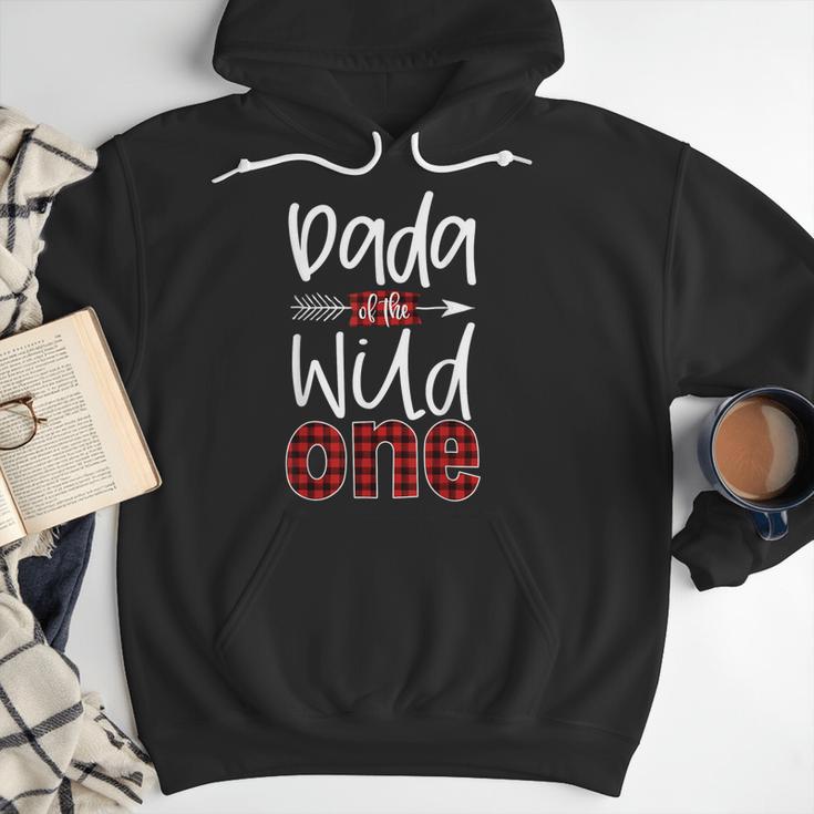 Dada Of The Wild One Buffalo Plaid Lumberjack 1st Birthday Men Hoodie