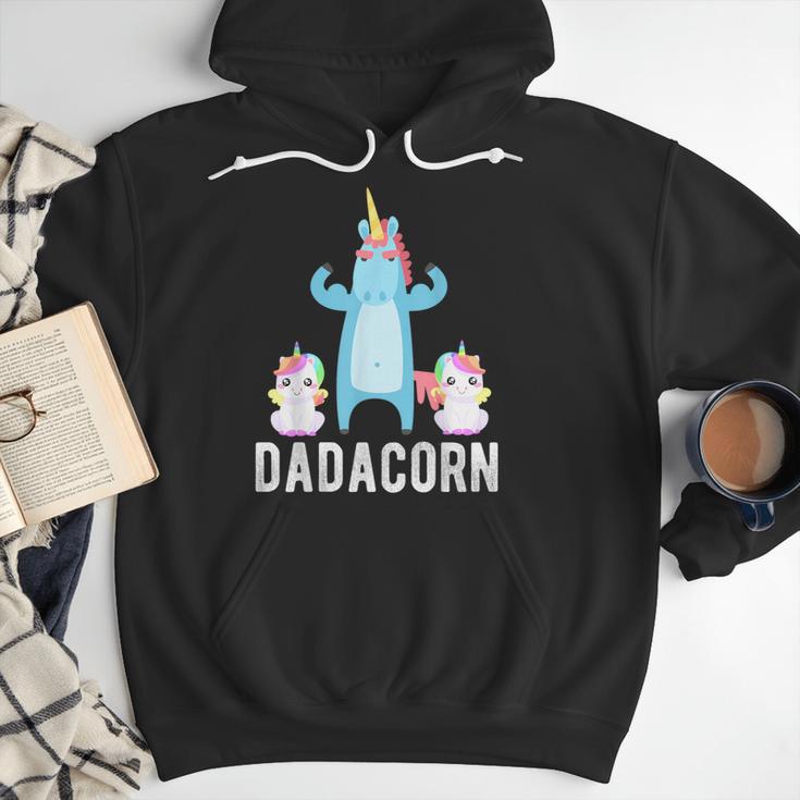 Dadacorn Unicorn Lover Tee For Papa Dad And Kid Men Hoodie