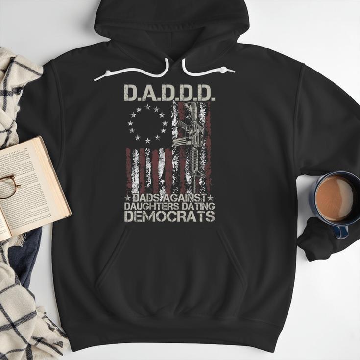Daddd Gun Dads Against Daughters Dating Democrats On Back Men Hoodie Daddd Gun Dads Against Daughters Dating Democrats On Back Men Hoodie