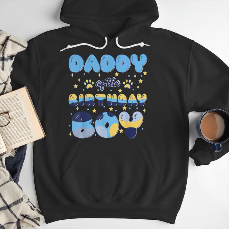 Daddy Of The Bday Boy Blue Dog Theme Party Family Matching Men Hoodie