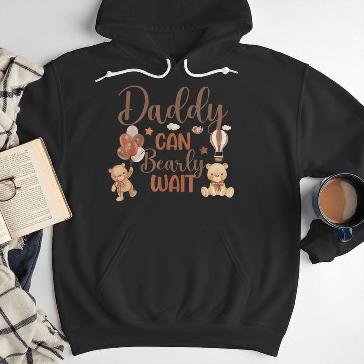 Daddy Can Bearly Wait Bear Gender Neutral Boy Baby Shower Men Hoodie Daddy Can Bearly Wait Bear Gender Neutral Boy Baby Shower Men Hoodie