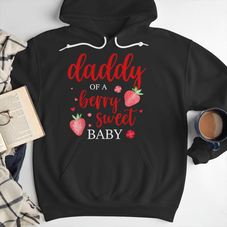 Daddy Of A Berry Sweet One Strawberry Baby First Birthday Men Hoodie