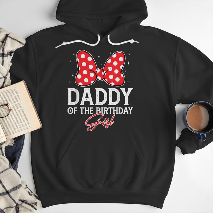 Daddy Of The Birthday Girl Cute Pink Bow Family Matching Men Hoodie