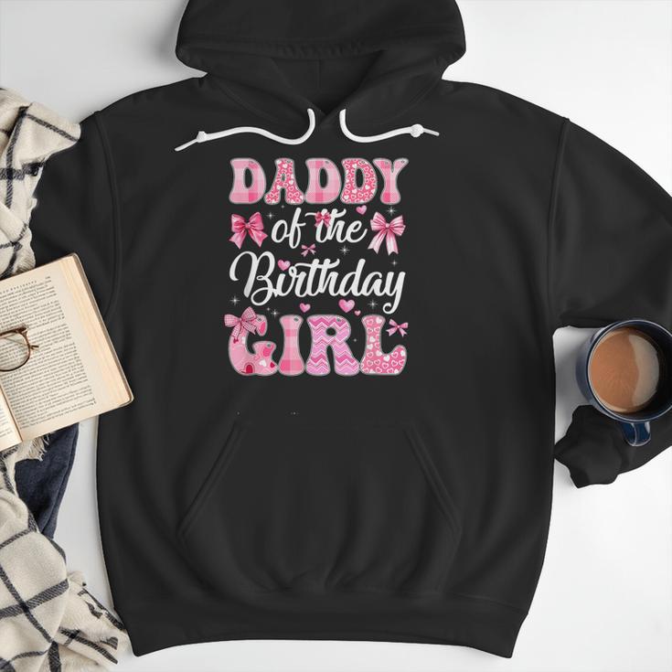 Daddy Of The Birthday Girl Family Pink Coquette Bow Men Hoodie