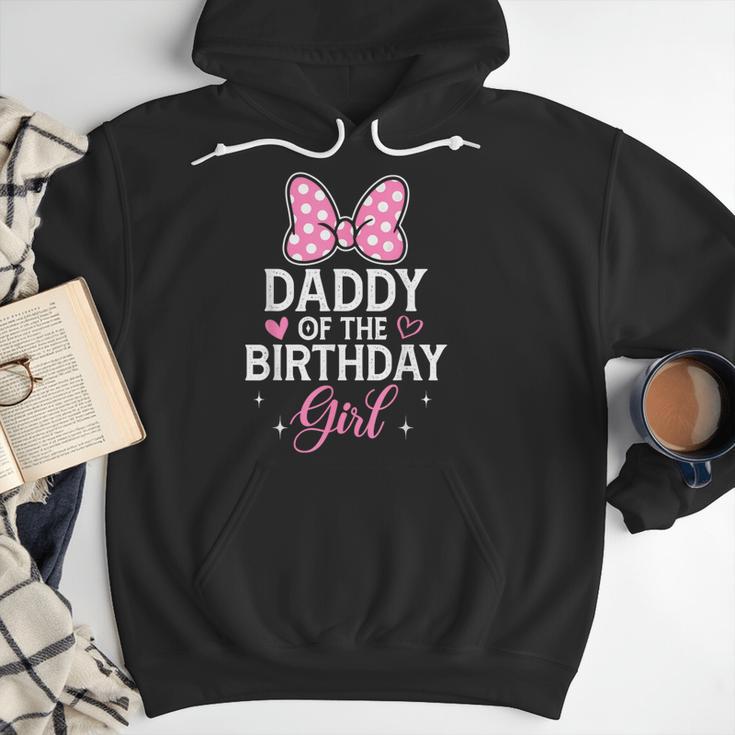 Daddy Of The Birthday Girl Pink Bow Birthday Family Matching Men Hoodie