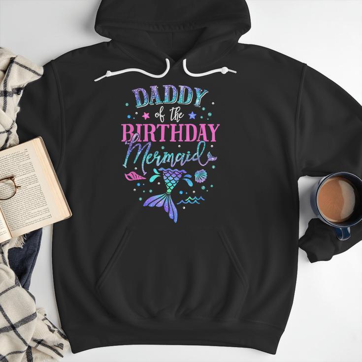 Daddy Of The Birthday Mermaid Party Matching Family Dad Men Hoodie