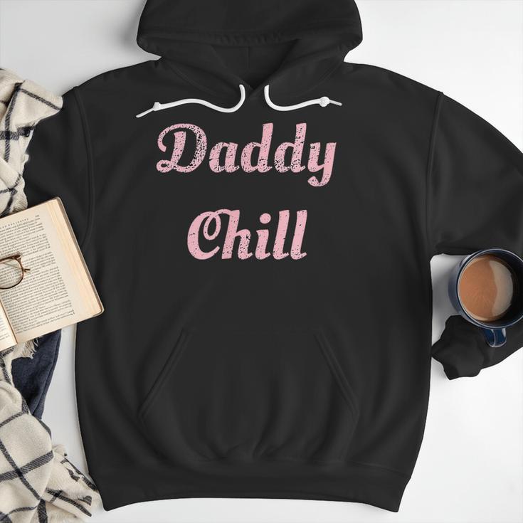 Daddy Chill Pink Distressed Men Hoodie Daddy Chill Pink Distressed Men Hoodie